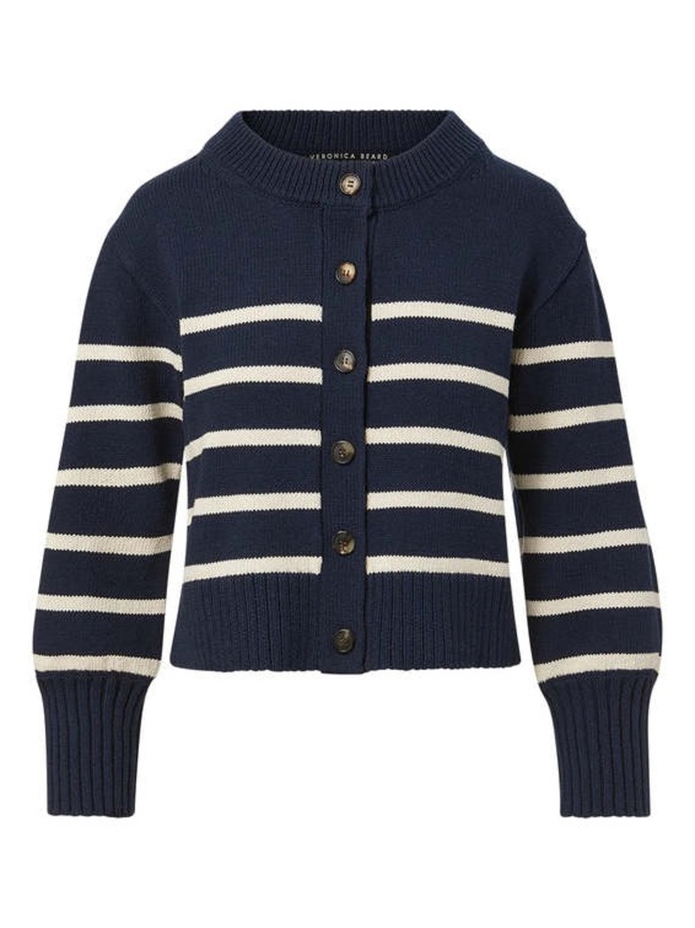 Veronica Beard Kylin navy blue and white striped cardigan size XS